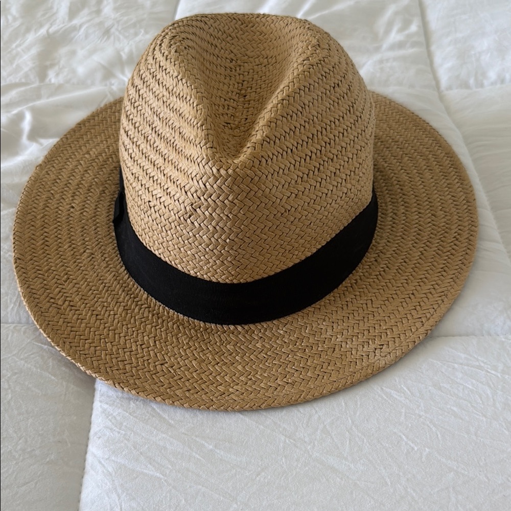 Banana Republic Tan and Black Panama Hat